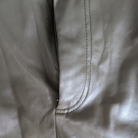 MNG Green Pleather HR Cargo Pants - Picture 5 of 10